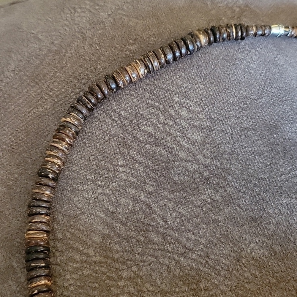 Vtg Horn Wood Beaded Tribal Warrior Avant Garde Festival Unisex Necklace - Picture 9 of 9